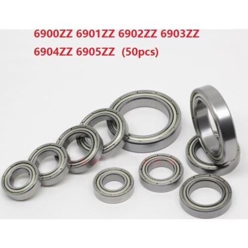 50pcs/lot 6900ZZ 6901ZZ 6902ZZ 6903ZZ 6904ZZ Deep Groove Ball Bearing 6900 6901 6902 6903 6904 6905 ZZ Z