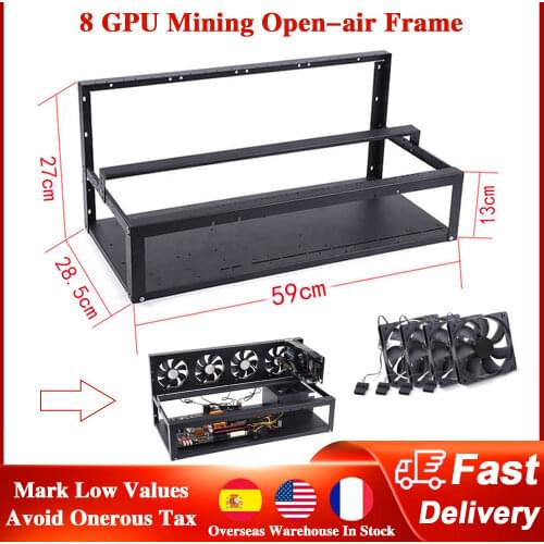 8 GPU Open-Pit Mining Machine Chassis Frame Transmission Mining Rack Mining Machine Coin Ring Support Bracket Fan For BTC Mining