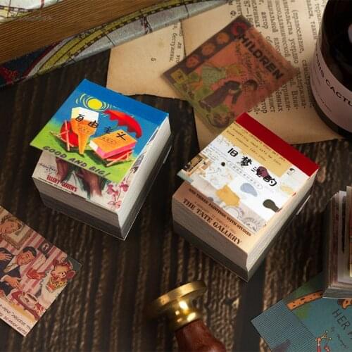 400pcs Empty Flocs series Material Paper Junk Journal Planner Craft Paper Scrapbooking Vintage Decorative DIY Craft Photo Album