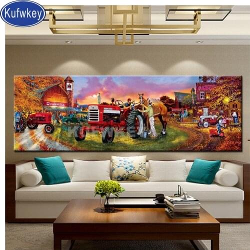 Diamond painting Farm scenery diamond set full square round diamond painting diy puzzle embroidery decoration wonderfully gift