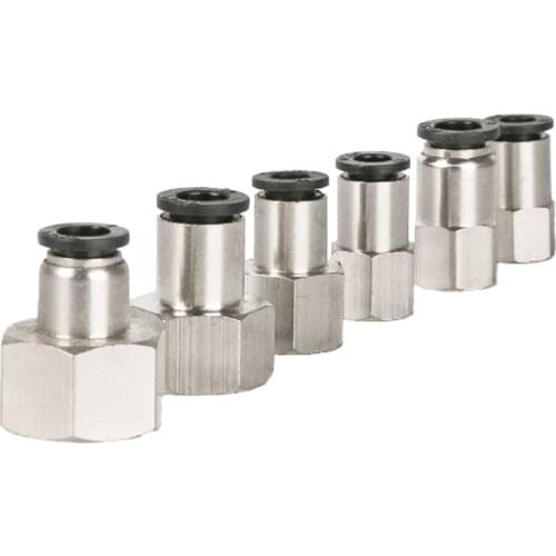 Free shipping 10Pcs High Quality PCF Pneumatic Air Connector M5 4~ 12mm Thread 1/8" 1/4" 3/8" 1/2" BSP Female Hose Fittings NPCF
