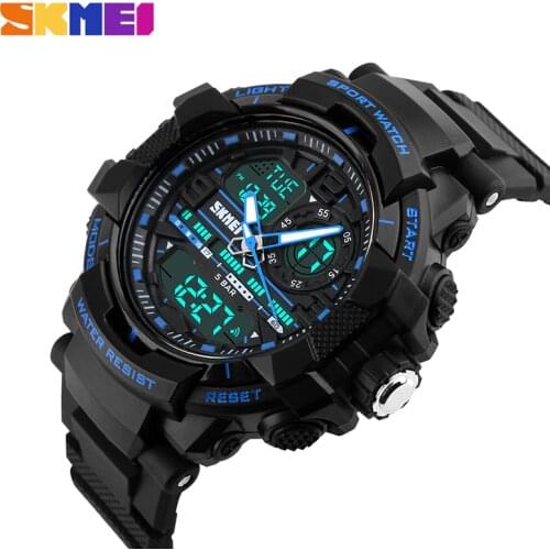 SKMEI Men Sports Watches Digital Double Time LED display Chronograph Waterproof Alarm Calendar Back Light Wristwatch 1164