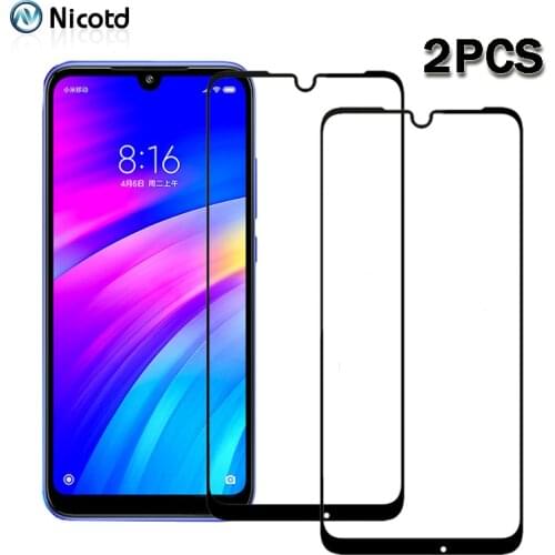 For Xiaomi Redmi 7 7A Nicotd 2 PCS Full Coverage Film 2.5D For Redmi Note 7 Pro Tempered Glass Explosion proof Screen Protector
