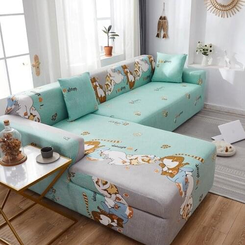 Elastic Sofa Cover Stretch Slipcovers Sectional Sofa for Living Room Couch Cover Home Decor Single/Two/Three/Four Seat