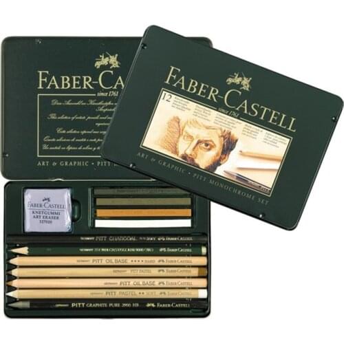 FABER CASTELL 12 pieces of pencil sketch a pastel sketch painting a combination of carbon 112960