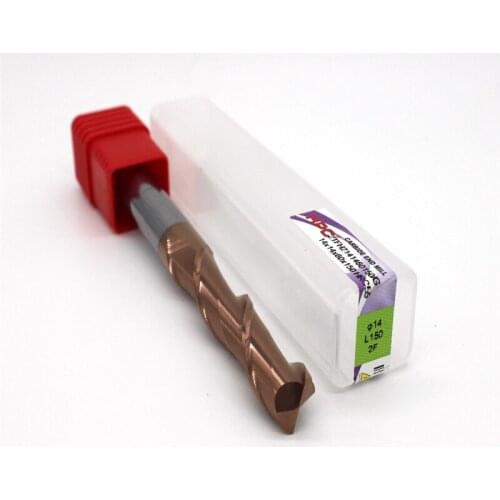 Router bit 14*14*150 of 2 flutes flat end mills HRC55 carbide end milling tungsten mill cutter CNC machine tool