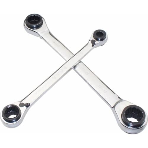 8-27mm 4IN1 Gear Ratchet Wrench Keys Geared Spanner Double Head Torque Multi-purpose Ratchet Combination Wrench Tool