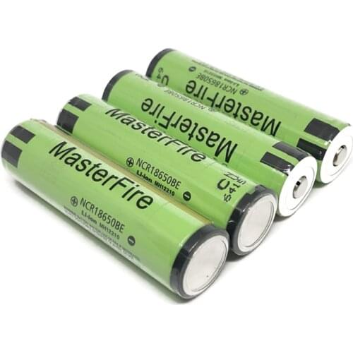 MasterFire 4pcs/lot Genuine Protected 18650 NCR18650BE 3200mah 3.7V Rechargeable Lithium Battery Cell with PCB For Panasonic