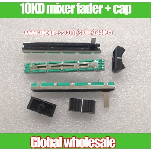 10pcs 10KD fader Behringer 7.5CM 75MM treasure bag mixer Soundcraft FOLIO-4 D10KX2 2-channel double potentiometer D10K + cap