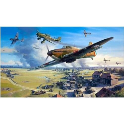 Full round Drill 5D DIY War aircraft cars army square diamond painting Cross Stitch 3D Embroidery Kits home decor