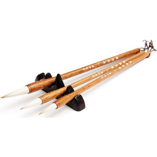 Brush Pen Set Caligrafia Chinese Huzhou Calligraphy Brush Pen 3pcs Chinese Calligraphy Writing Brush for Beginner Tinta China