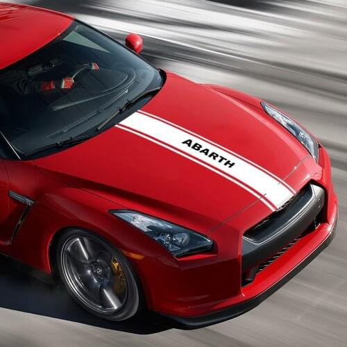 Car Hood Decal Waterproof Scratchproof Engine Cover Sticker Car for Abarth 500 Stilo Ducato Palio Bravo Doblo Auto Accessories