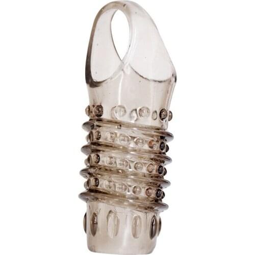 Wholesale Silicone Reusable Penis Sleeve Strapon Delayed Ejaculation Chastity Device Lock Sperm Erection Sex Toys For Men Bondag