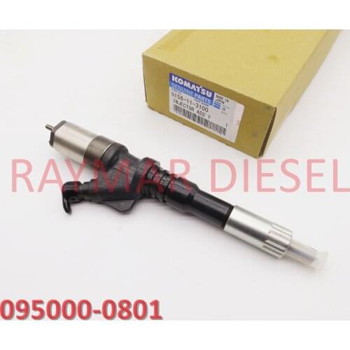 Genuine Diesel Common Rail Fuel Injector 095000-0800, 095000-0801, 6156-11-3100, 6156113100