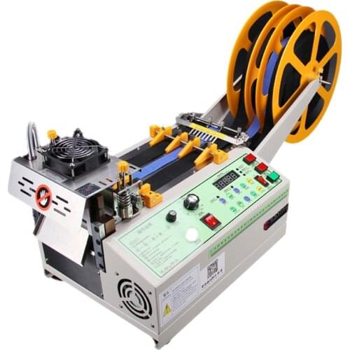 Fully Automatic Computer Cut Tools Hot And Col Two Cut Belt Machine Ribbon Cutting Machine Hot Cutting Machine 14CM Knife Width