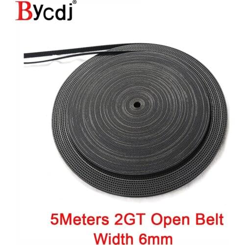 5Meters GT2 Synchronous belt width 6mm Small Backlash 2GT-6mm Timing belt pulley Linear Motion for 3d printer RepRap Mendel CNC