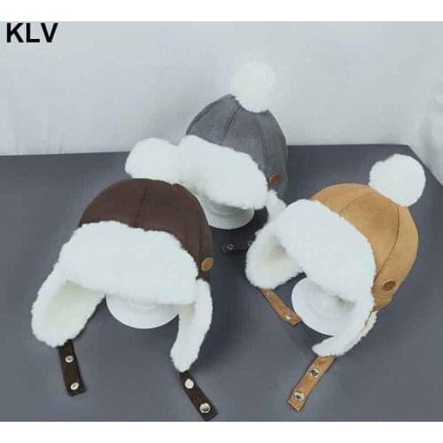 Baby Boys Girls Hat Kids Children Ear Flap Muff Winter Warm Plush Cap Outdoor Lei Feng Beanie Hat Gifts for 1-4 Years Old