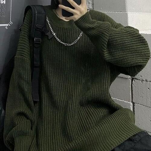 Loose Autumn Sweater Women 2021 Korean Elegant Knitted Sweater Oversized Warm WomenS Pullover Fashion Solid Color Streetwear