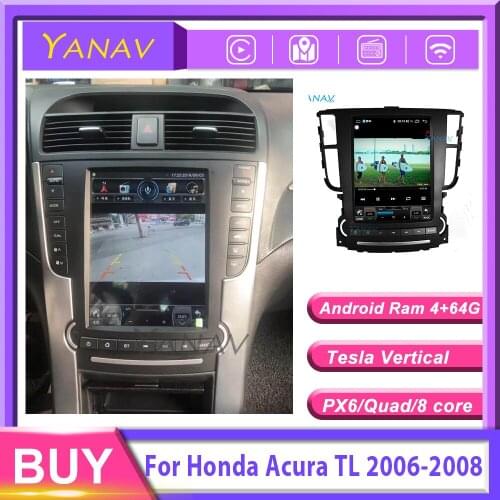Tesla style Car stereo GPS Navigation dvd player Car Radio for-Honda acura TL 2006-2018 Car video audio player Vertical Screen