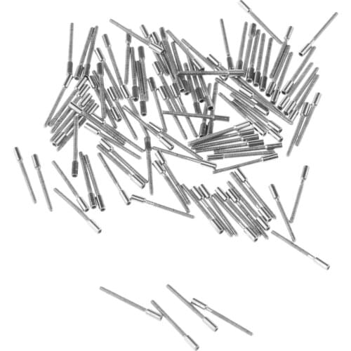 100Pcs Tap Threads Stem Extensions Extenders Wrist Watch Winding Stem Extensions 8mm for Watch Repairs Broken Stems