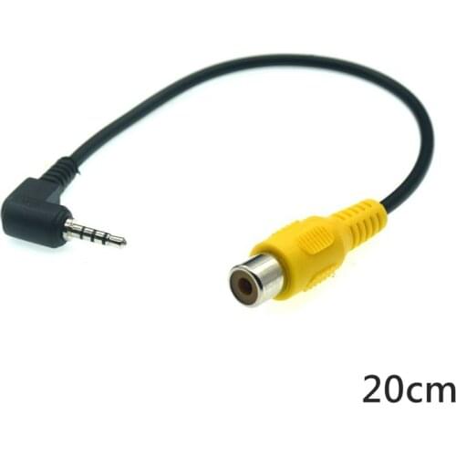 AV In Video Cable Adapter 2.5mm AV Jack Male Plug To RCA Female Adapter Cable For GPS Rear Camera Sound Card Bluetooth Car