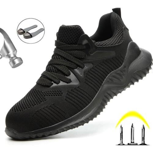 Work Safety Shoes For Men Work Shoes Lightweight Men Boots Working Sneakers Men Puncture-Proof Boots Steel Toe Shoes Safety Boot