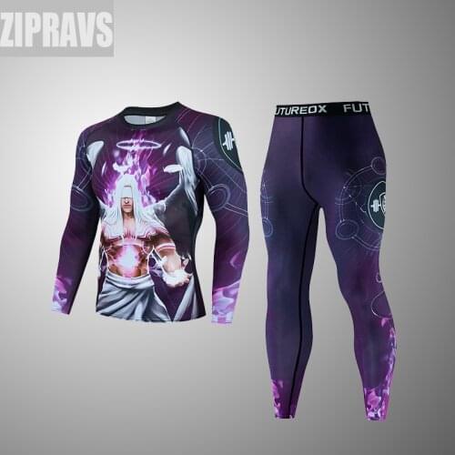 ZIPRAVS mens running sportswear MMA Rashgard mens quick-drying compression suit fitness training suit thermal underwear 2021