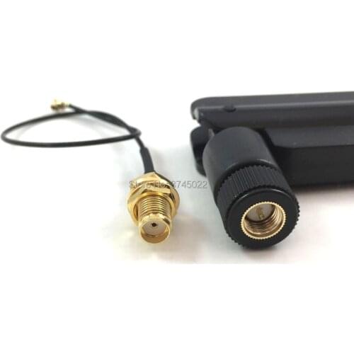 10pcs 4g Lte Router External Antenna High Gain 38dbi Sma Male Plug +SMA Female Bulkhead to Ufl./IPX Pigtail Cable 1.13 15cm