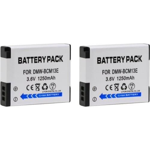 2Pcs Doscing For Panasonic DMW-BCM13 DMW BCM13 BCM13E DMW-BCM13E DMW-BCM13PP DMWBCM13 Replacement Li-ion Battery Pack 1250mAh