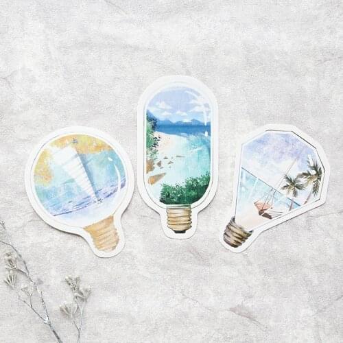 30pcs little world in bulb style card multi-use as Scrapbooking party invitation DIY Decoration gift card message card postcard