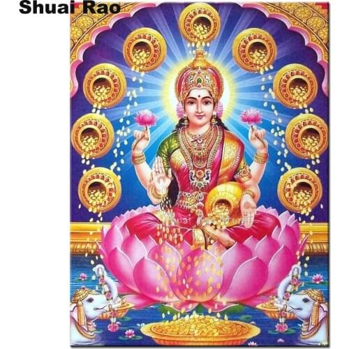 Diamond Mosaic full Square Rhinestone,ganesha Diamond Painting Cross Stitch Indian Buddha Diamond Embroidery religious,decor art