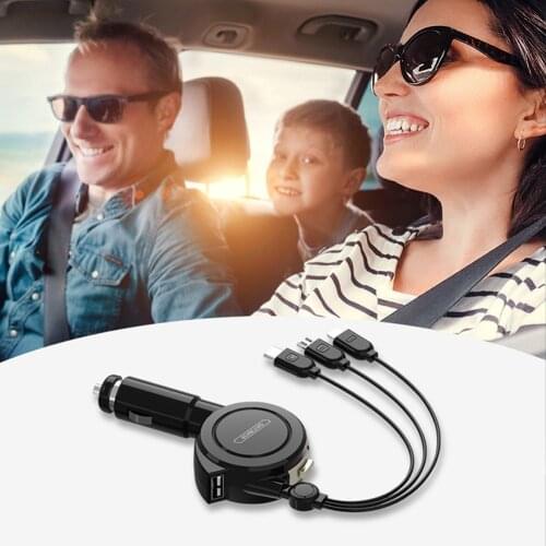 Car-Charger Adapter Universal Retractable Charger Cable 150cm PD Fast Charging Quick For Huawei Android Xiaomi Phone Type-C