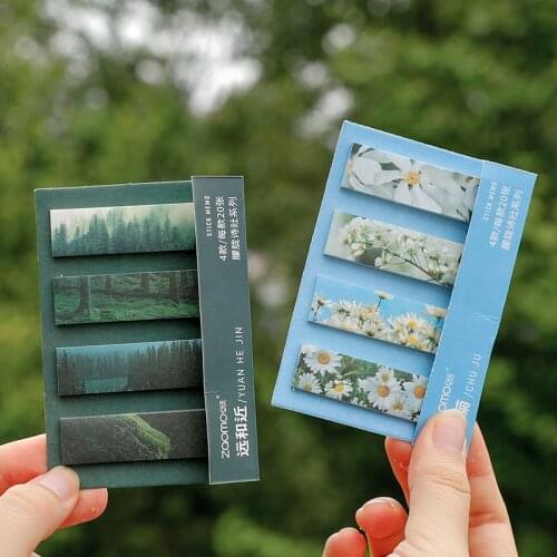 80 Sheets Hazy Night Sky Clouds Flower Memo Pad Tearable Leave Message Notebook Stationery Paper Sticker School Supplies