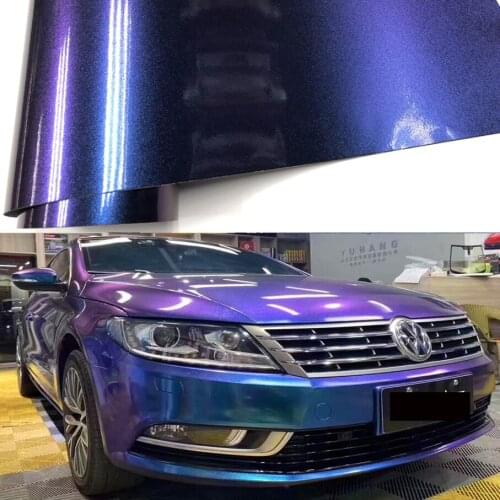 Glossy Chameleon Glitter PVC Vinyl Sticker Car Wrap Film Sparking Diamond Color Changing Decals Sheets 20CM/30CM/50CM*152CM