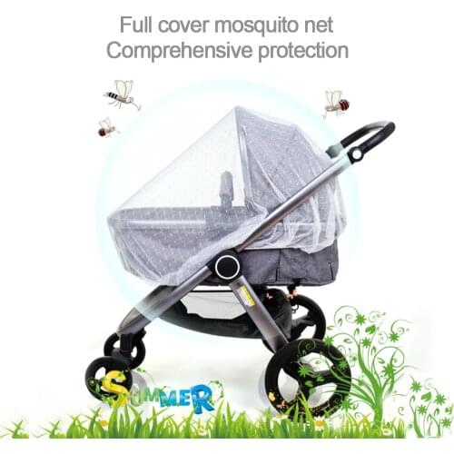 Baby Stroller Pushchair Mosquito Insect Shield Net Mesh Stroller Accessories cart Mosquito Net Safe Infants Protection