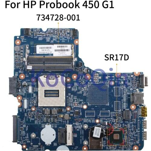 KoCoQin Laptop motherboard For HP Probook 440 G1 450 G1 Mainboard 12241-1 48.4YW05.011 734087-001 734087-501 734728-001SR17D