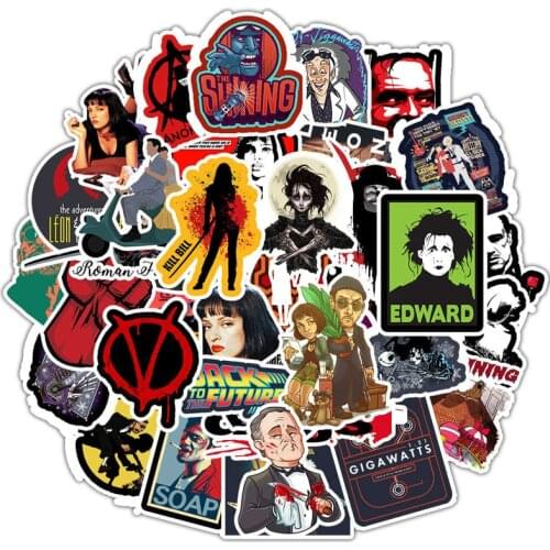 10/30/50pcs/pack Collection of classic Movies Stickers For Notebook Motorcycle Skateboard Computer Mobile Phone Cartoon Toy Box