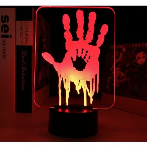 Death Stranding Hand Prints Video Game 3D LED Night Light for Child Gamer Nightlight USB Desk Lamp for Kids Room Decor Cool Gift