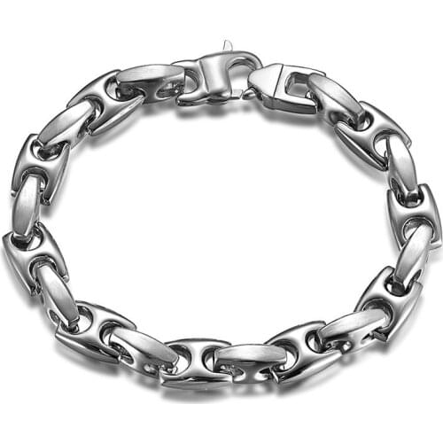 2021 New Arrivals Mens Metal Bracelets High Polish Link Chain Jewelry With Gift Box