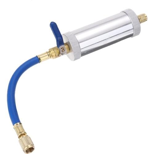 R134A R12 R22 Car Air Conditioning Oil Injection Tool A/C AC Oil Dye oz Injection Tool Oil Coolant Filler Tube Pipe