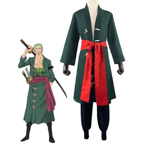 Roronoa Zoro Cosplay Wig One Piece Costumes Pirate Hunter Kazunokuni Zoro Costume Animation Exhibition Performance Clothing