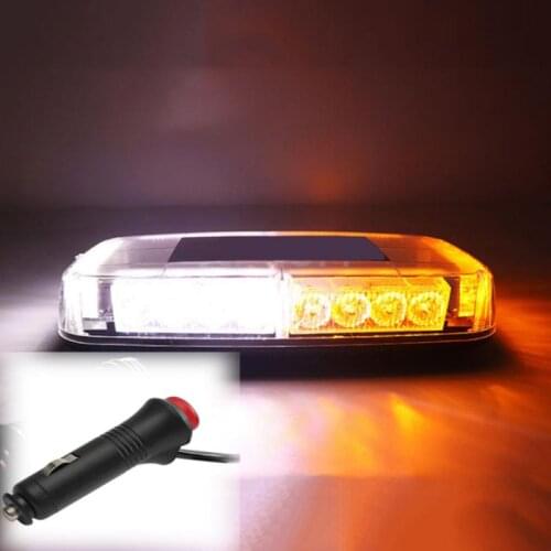 Warning Light Lamp Police Car Fire Truck Roof Flash Light Beacon DC12V Car Roof Strobe Light 24 LED Flashing Emergency