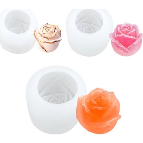 3D Rose Flower Silicone Soap Mold Chocolate Mold DIY Handmade Cake Chocolate Candy Baking Mould Molds Handmade Craft