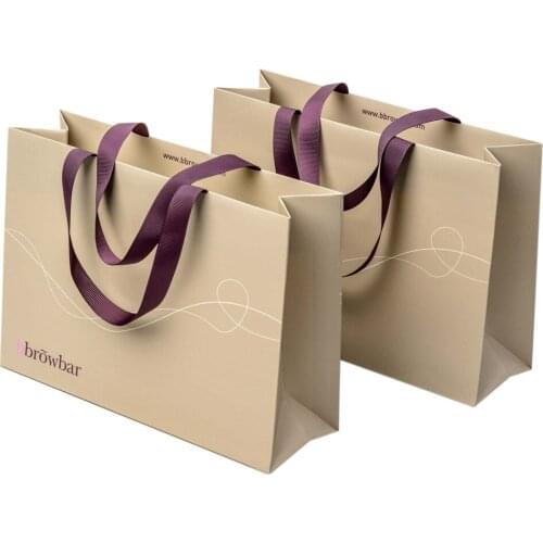 Custom Products Boutique Carrier Bags Bolsas Packaging Bag Foldable Reusable Paperbag Paper Shopping Bag With Logo