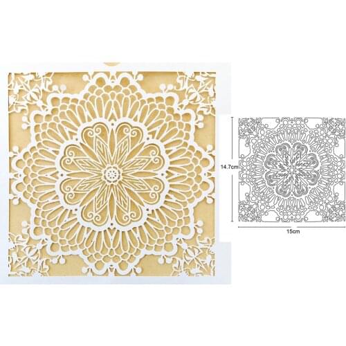 Etched Pierced Frame Metal Cutting Dies Stencil for DIY Scrapbooking Album Embossing Paper Cards Decorative Crafts Die Cuts