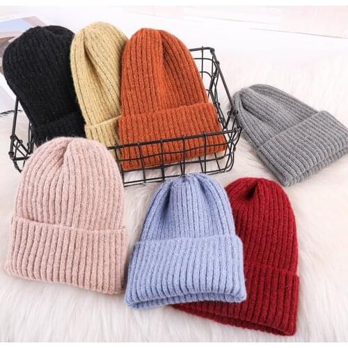 Winter Hats for Woman New Beanies Knitted Fluorescent Hat Girls Autumn Female Beanie Caps Warmer Bonnet Ladies Casual Cap