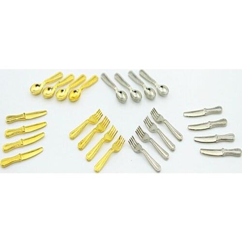 1:6 1:12 OB11 Dollhouse Kitchen Accessories Mini Knives ,Forks And Poons Toy Model