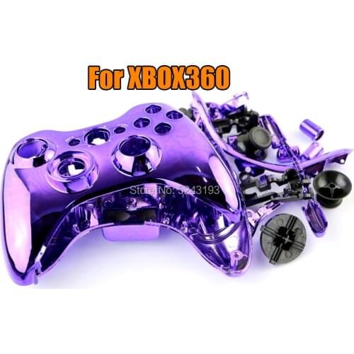 1set New 100% Wireless Controller Shell Case Bumper Thumbsticks Buttons Game for Xbox 360 Plating Hard Case
