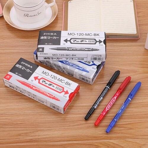1pcs Pens Double Head Marker Pen Hook Line Pen Cute Stationery Drawing Set Art Supplies for Kids Kawaii School Office Supplies