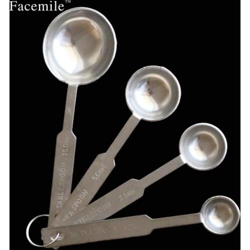 4Pcs/Set Stainless Steel Measuring Cup Kitchen Measuring Tools Set For Baking Sugar Tea Coffee Graduated Cooking Spoons Scoop